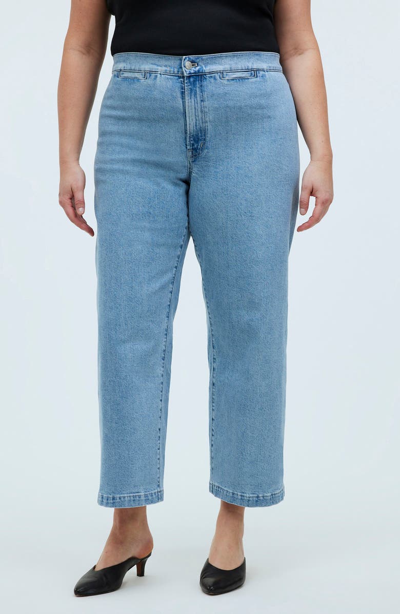 Madewell The Emmett Welt Pocket High Waist Wide Leg Jeans, Alternate, color, Kieran Wash