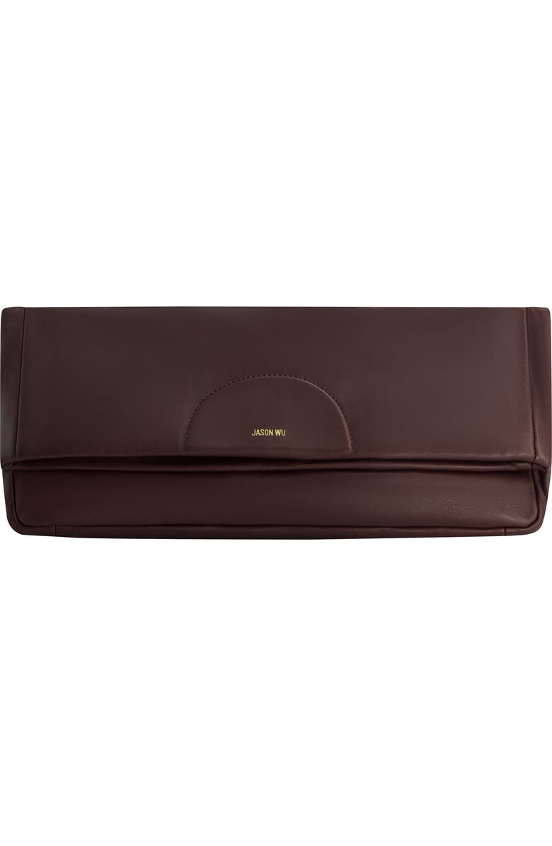 JASON WU Elegant Fold-Over Clutch, Main, color, Grape Elfi