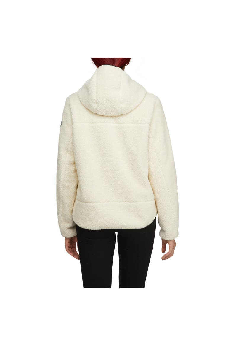 Blakely Boyfriend Fit shearling Jacket with Fixed Hood, Alternate, color, Natural