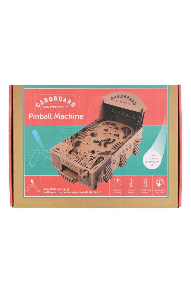Iscream Cardboard Constructions Pinball Machine Playset, Main, color, 