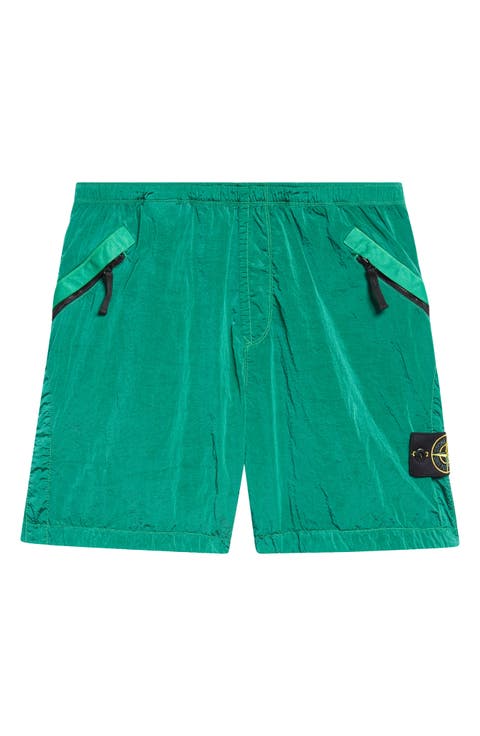 Crinkled Nylon Shorts