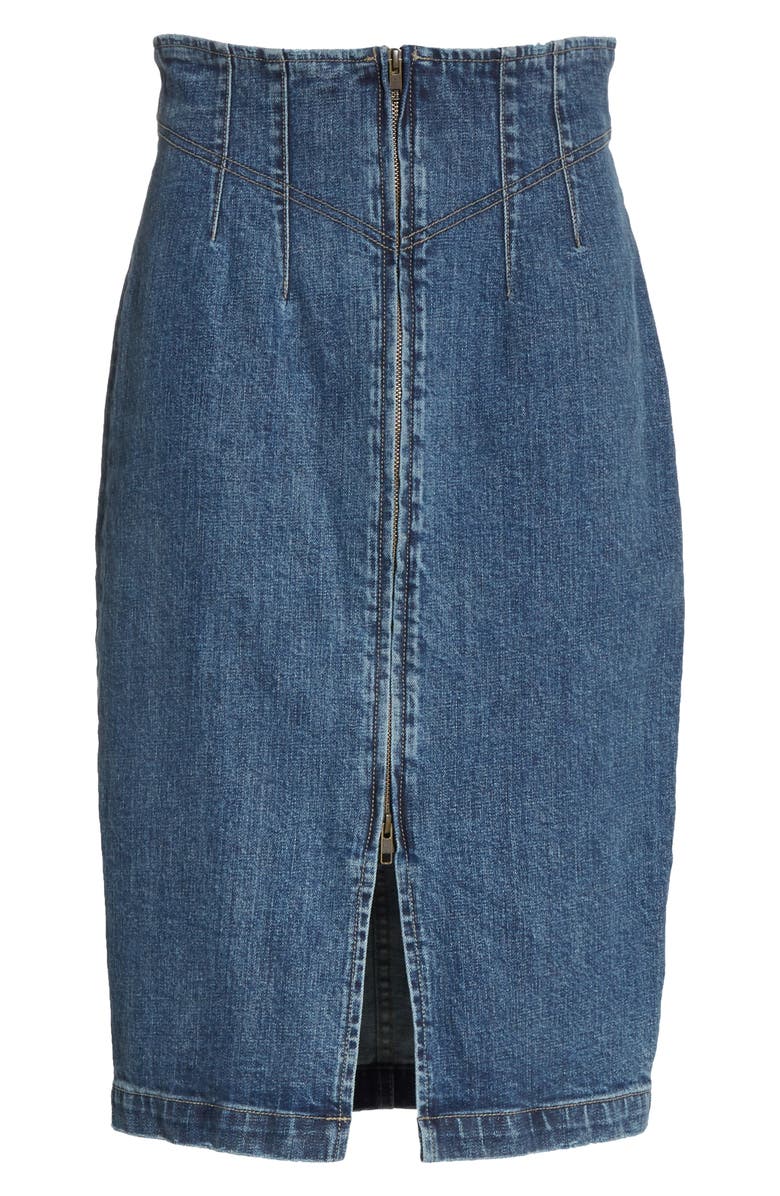 La Vie Rebecca Taylor Denim Skirt, Alternate, color, 