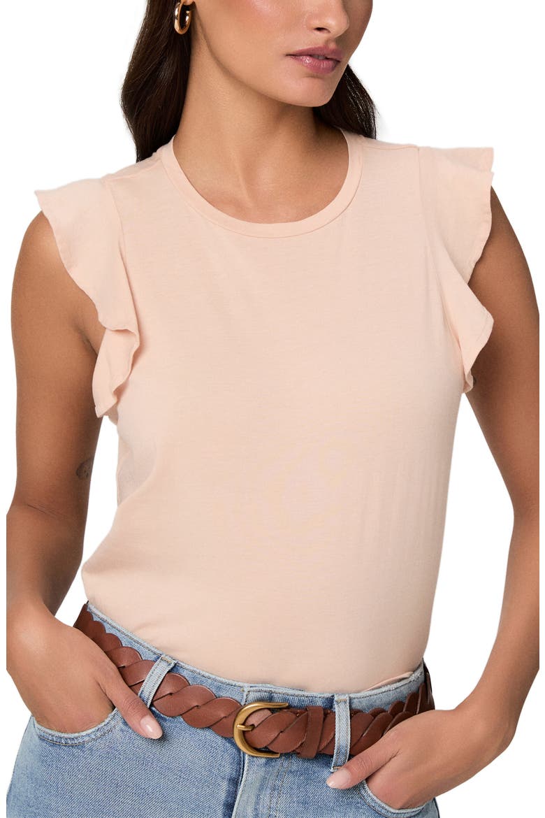 Alaria Flutter Sleeve Top, Alternate, color, LIGHT PINK