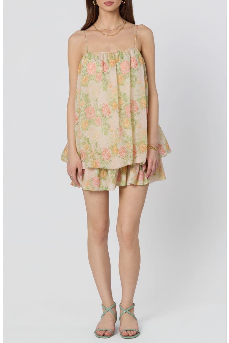 Jessa Floral Print Minidress, Main, color, IVORY MULTI FLORAL