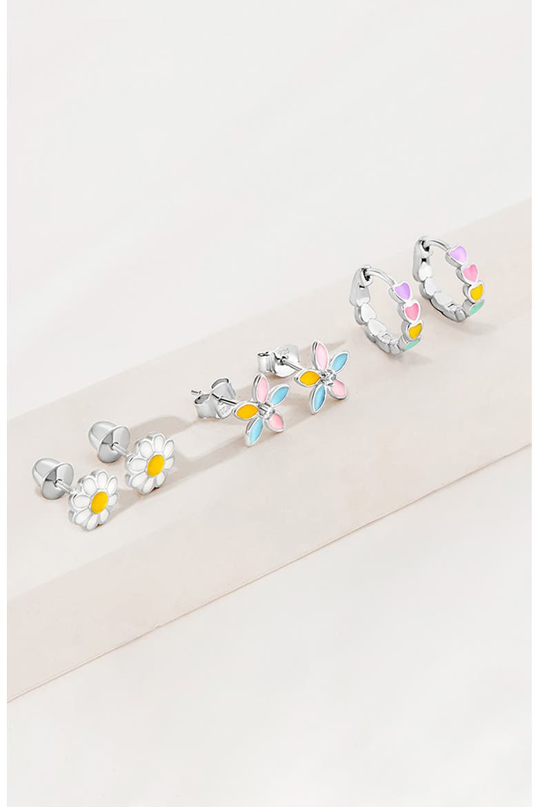 Fun Multicolor Summer Flower Earrings, Alternate, color, Yellow