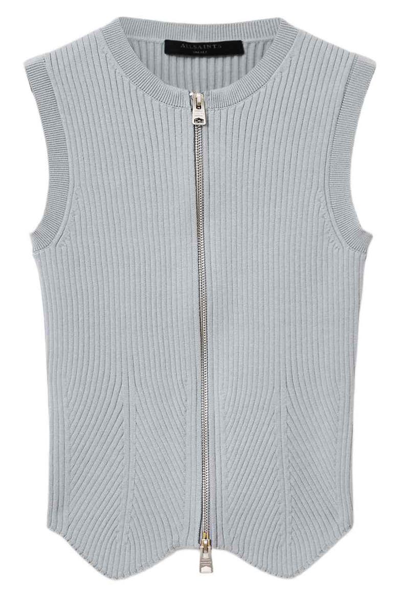 Cruz Rib Knit Sweater Vest, Alternate, color, STEEL BLUE