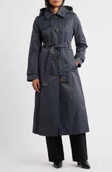 Hooded Single Breasted Maxi Trench Coat