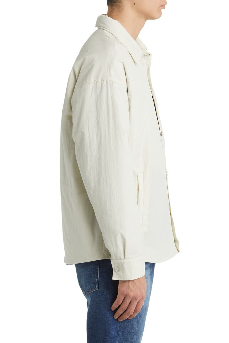 Padded Shirt Jacket, Alternate, color, WHITE BEIGE