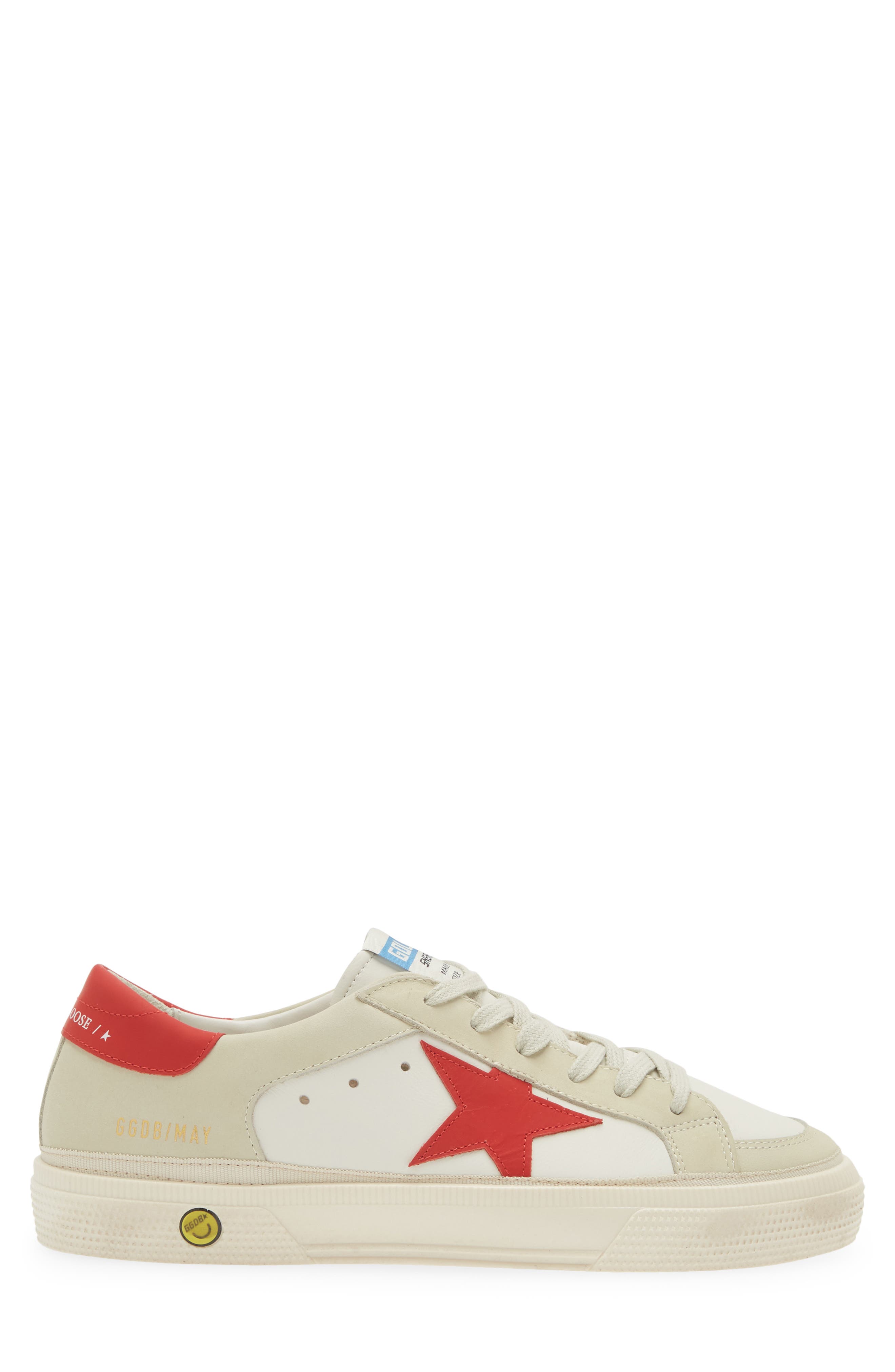 Golden Goose Kids' May School Leather Sneaker, Alternate, color, 