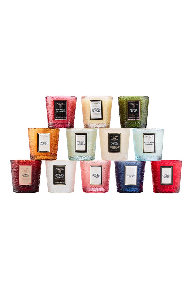Japonica Archive 12-Piece Votive Candle Set, Alternate, color, MULTI