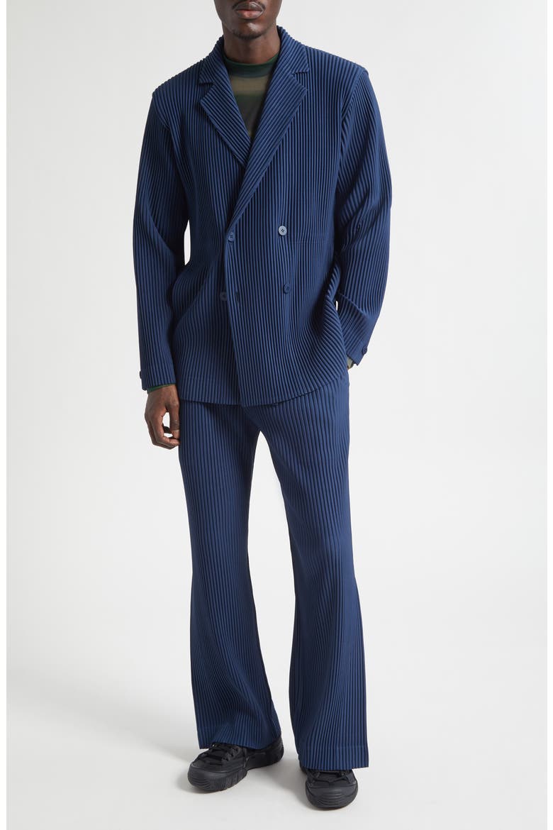 Tailored Pleats 1 Double Breasted Jacket, Alternate, color, MANAROLA BOAT NAVY
