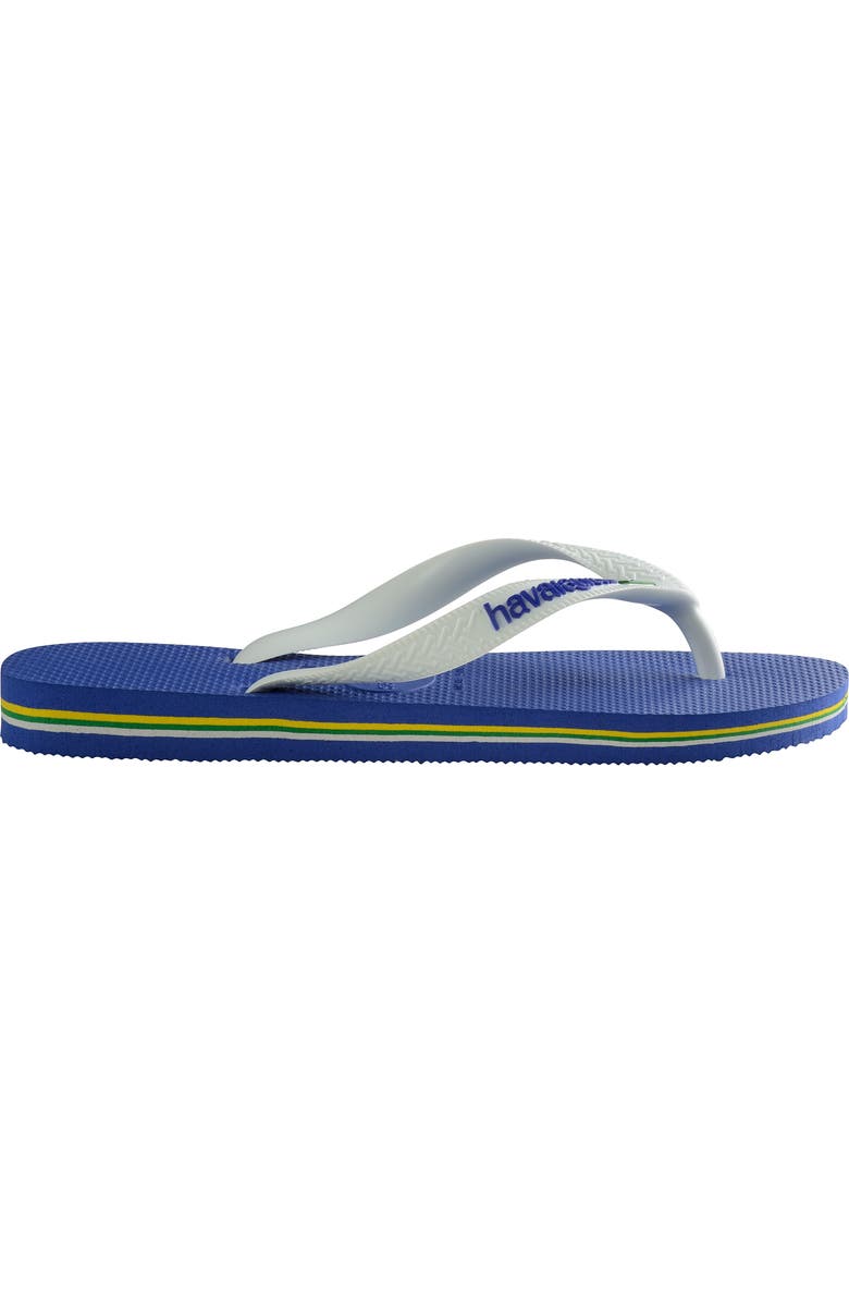Havaianas Brazil Logo Flip Flop, Alternate, color, Marine Blue
