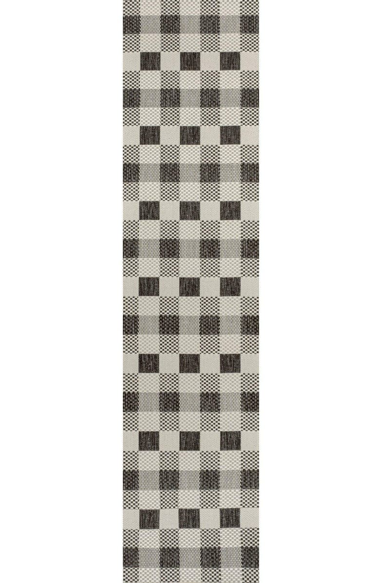 JONATHAN Y Darcy Traditional Geometric Bold Gingham Indoor/Outdoor Area Rug, Alternate, color, Black/Cream