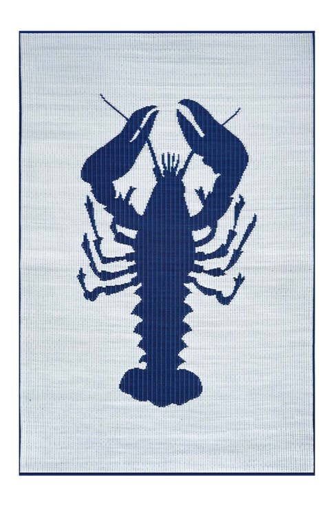 Lobster Blue & White