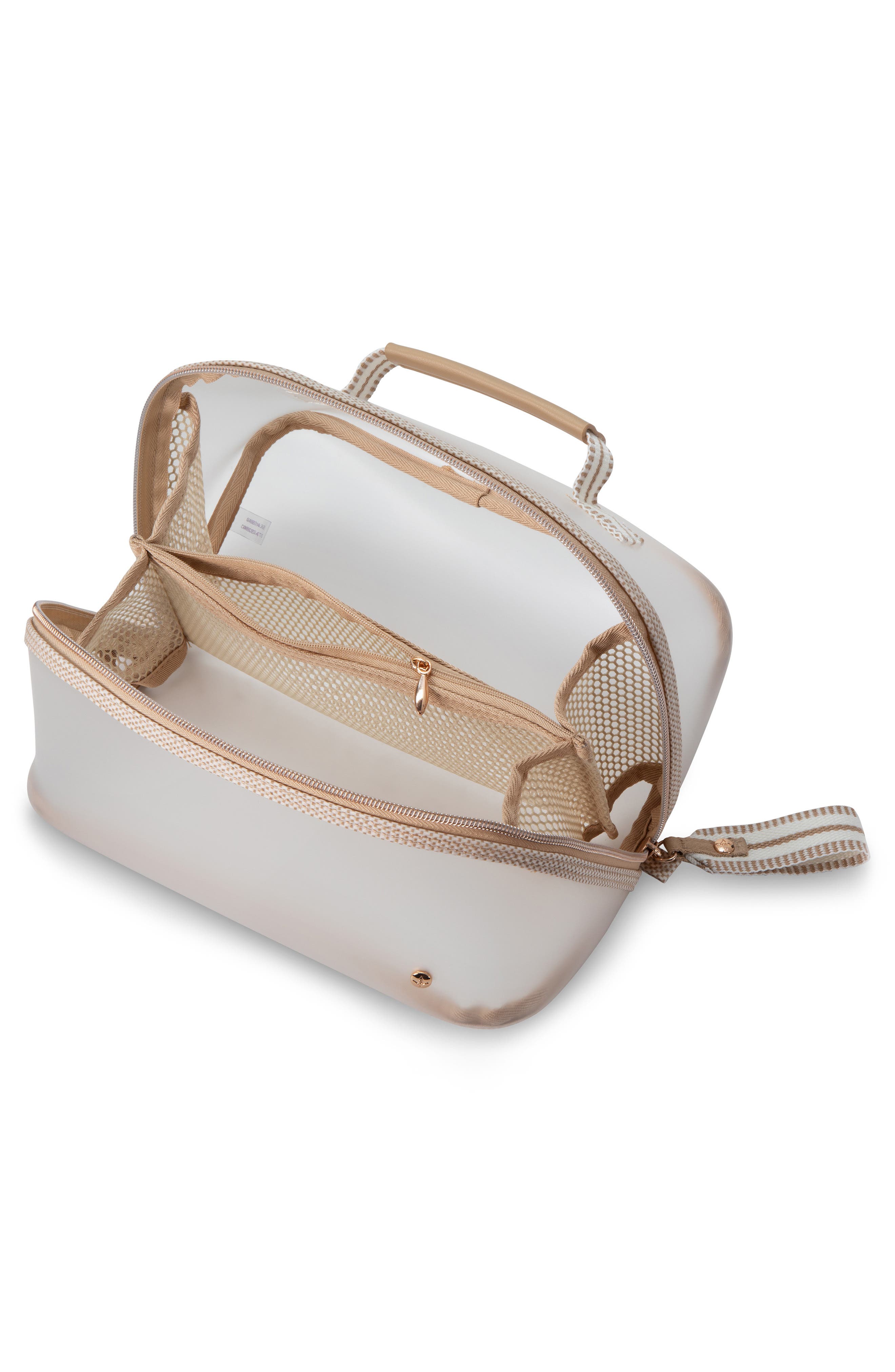 Miami Tropea Large Zip Makeup Case, Alternate, color, WHITE