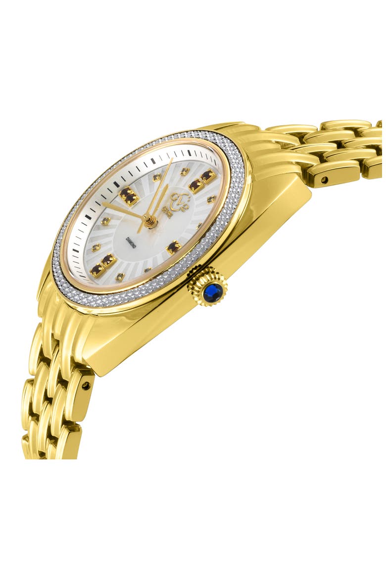 Palermo Gemstone Embellished Bracelet Watch, 35mm, Alternate, color, GOLD