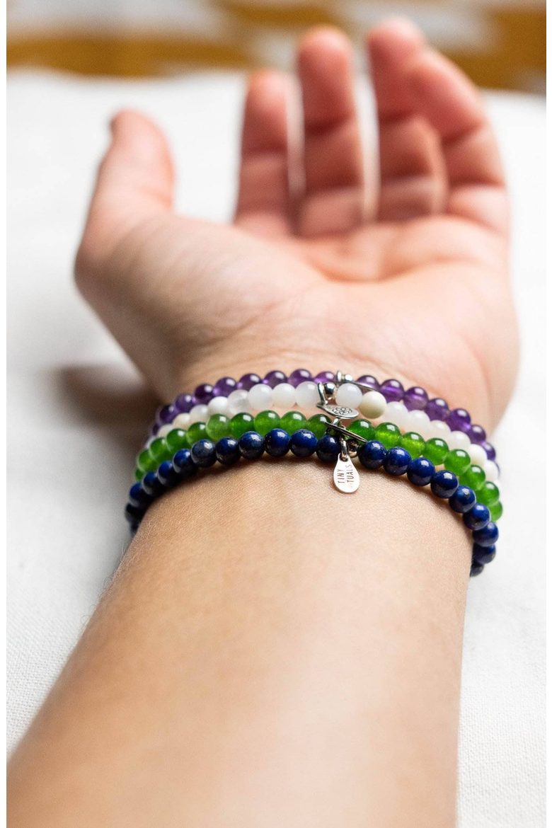 Libra Bracelet Set, Alternate, color, Green / Purple / Blue / White