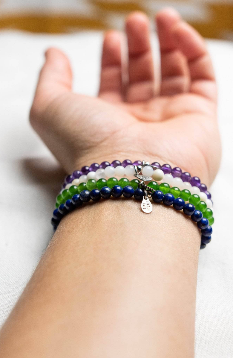 Tiny Rituals Libra Bracelet Set, Alternate, color, Green / Purple / Blue / White