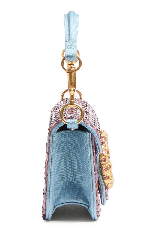 Valentino Loco Small Crystal Shoulder Bag In Amethyst