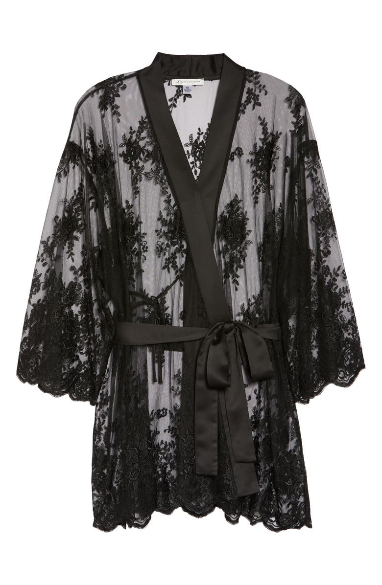 Rya Collection Darling Lace Wrap, Alternate, color, Black