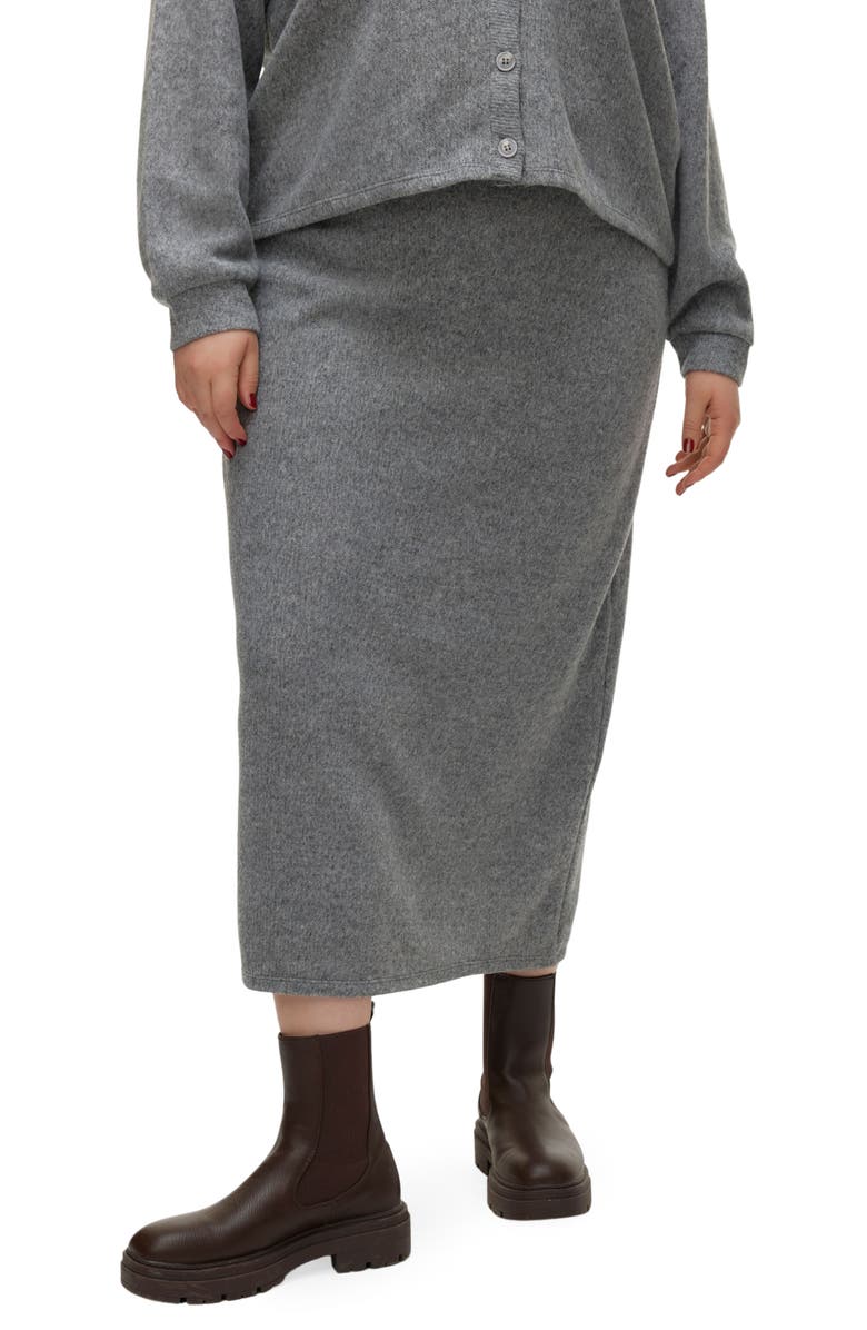 VERO MODA CURVE Blis Knit Midi Skirt, Main, color, 