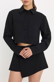 Good American Luxe Crop Jacket