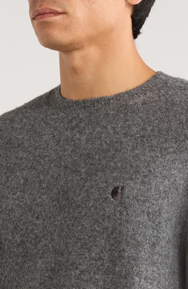 Carhartt Work In Progress Curtis Heathered Crewneck Sweater, Alternate, color, Tangled Graphite