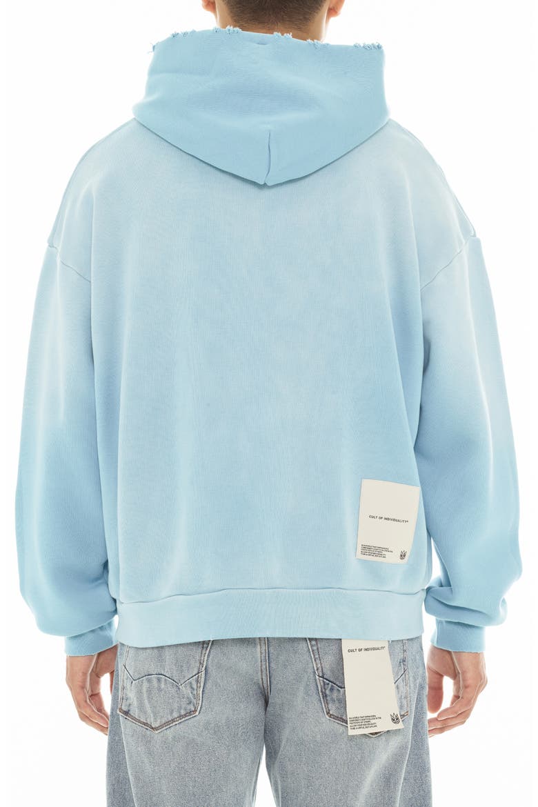 Core Distressed French Terry Pullover Hoodie, Alternate, color, BLUE GLOW