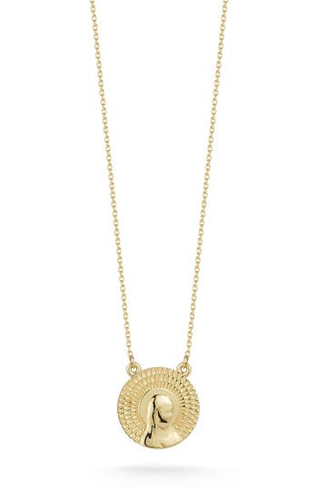 Ember Fine Jewelry Mary Medallion Necklace In Gold
