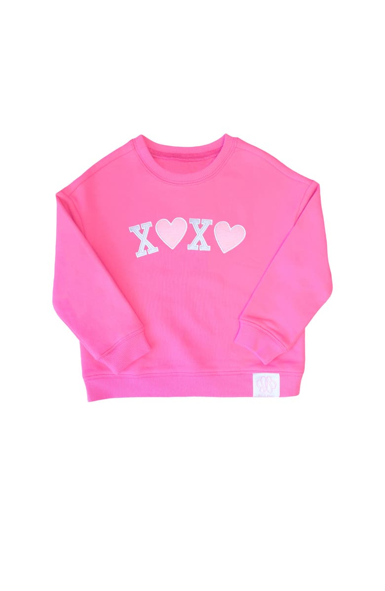 Bits 
Bows Hearts XO Valentine
s Day Sweatshirt, Main, color, Hot Pink