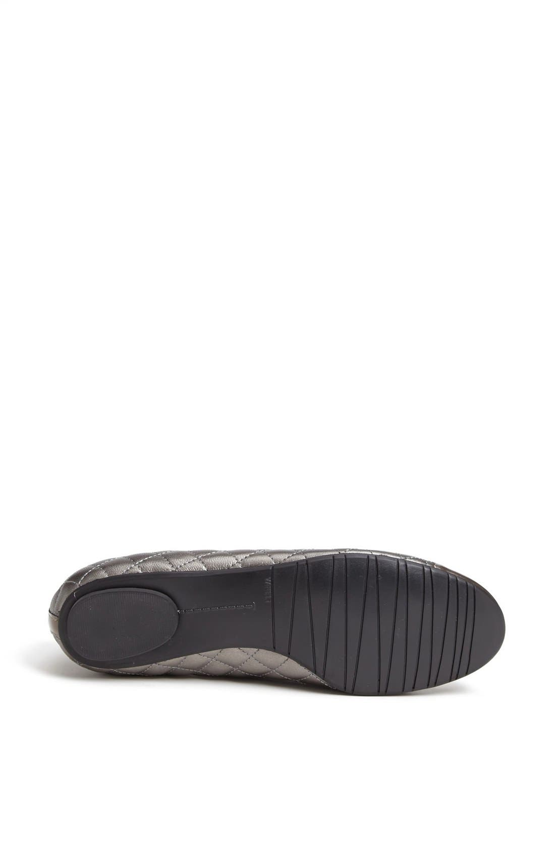 'Serene' Flat, Alternate, color, PEWTER NAPPA/ PATENT