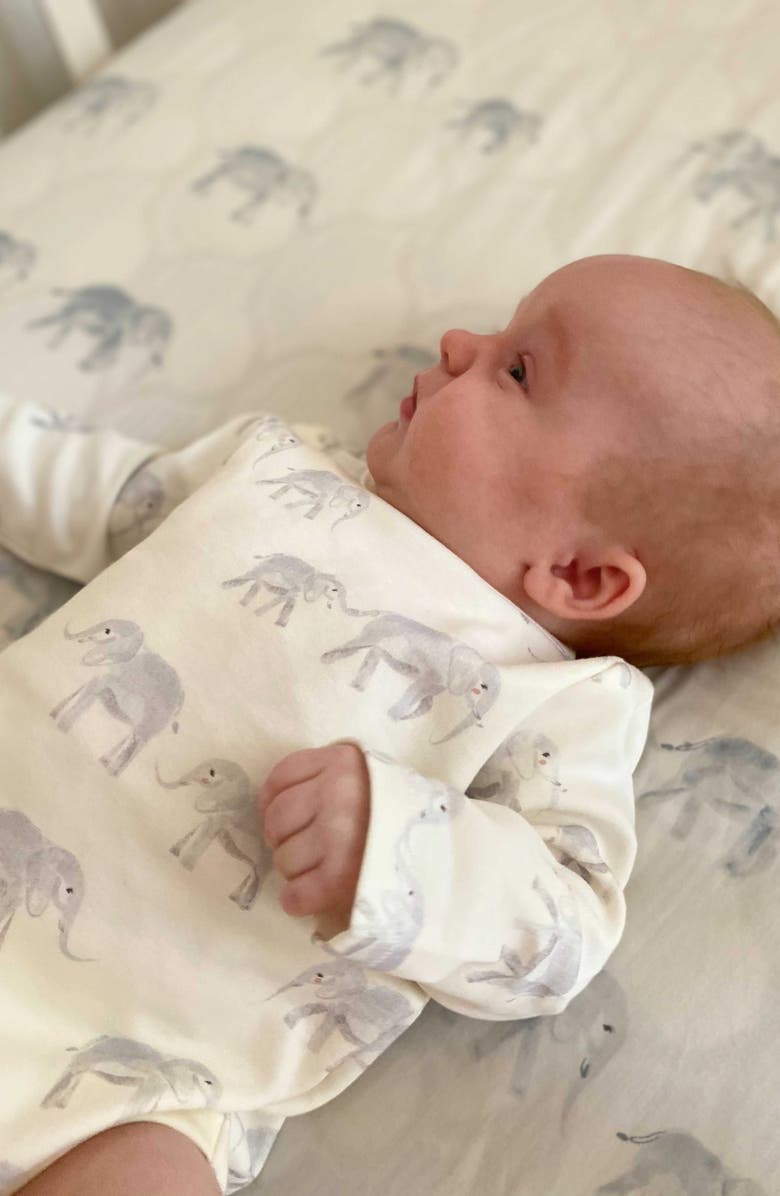 Pehr Print Long Sleeve Organic Cotton Bodysuit, Alternate, color, 