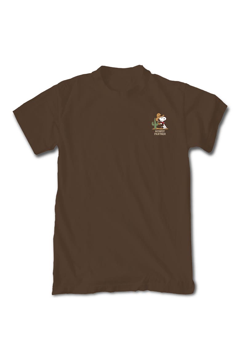 Howdy Cotton Crew T-Shirt, Main, color, BROWN