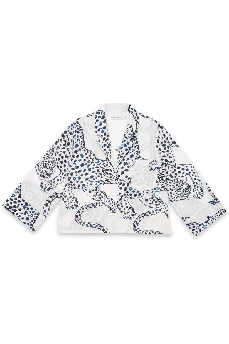 Boxy Pajama Shirt, Alternate, color, Jag Cream