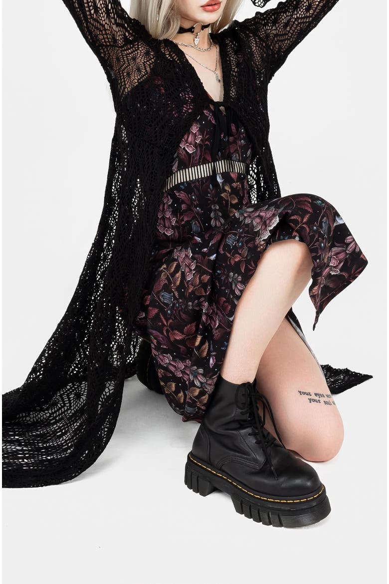 Foxglove Cami Dress, Alternate, color, Black