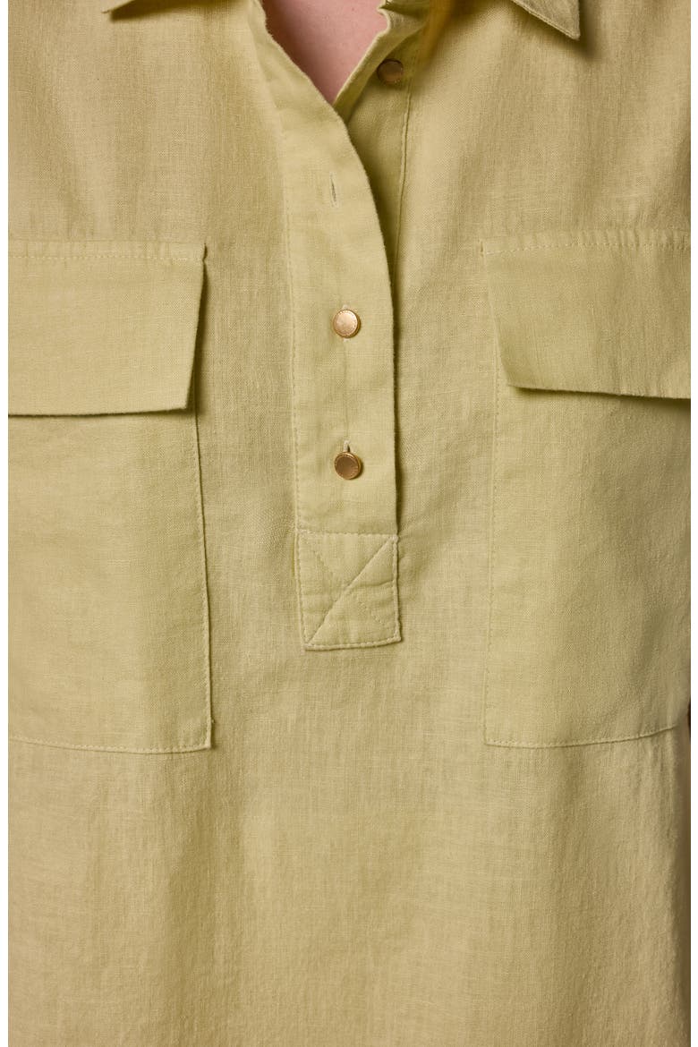 Dolman Sleeve Linen Blend Shirt, Alternate, color, CITRUS