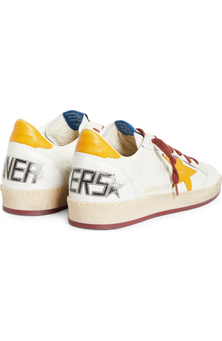 Golden Goose Ball Star Sneaker, Alternate, color, White/ Yellow