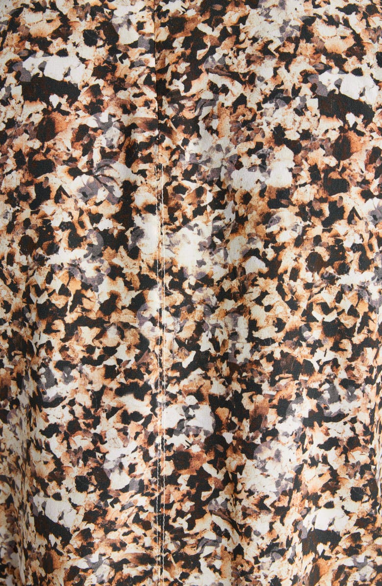 Isabel Marant Karlita Split Sleeve Stretch Silk Top, Alternate, color, Ochre/ Ecru