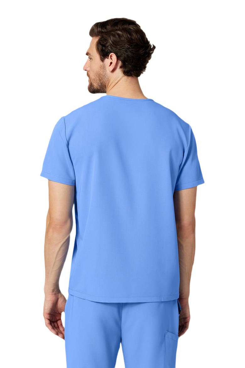 Holmes Men's 1-Pocket Classic V-Neck Scrub Top, Alternate, color, Ceil Blue