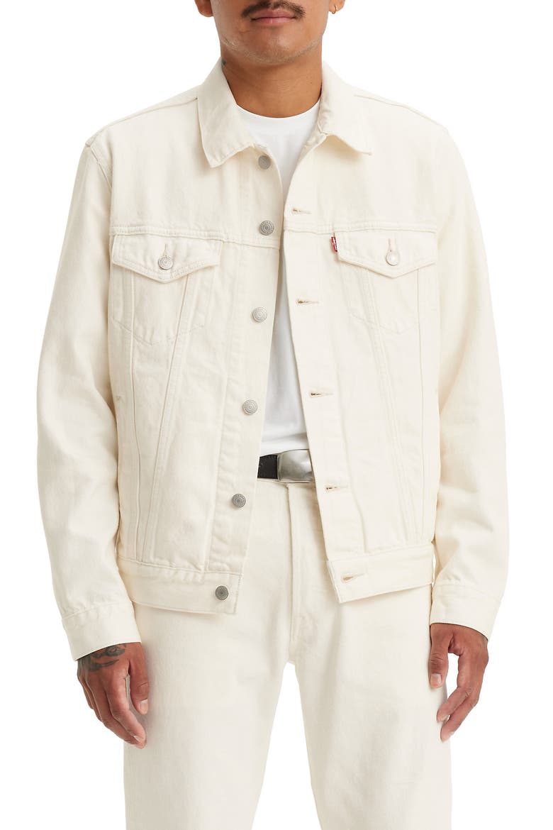 Denim Trucker Jacket, Main, color, EVERLASTING LIGHT