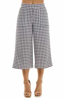 Gingham Crop Wide Leg Pants