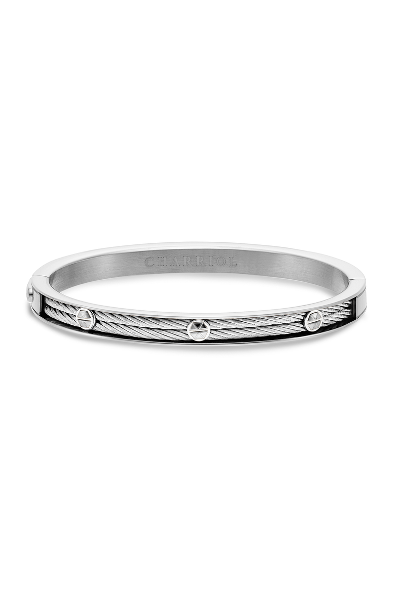 Forever Eternity Bangle, Main, color, Stainless steel