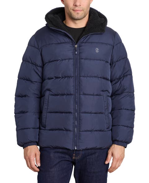 Men's Fleece Lined Hooded Heavyweight Puffer Jacket