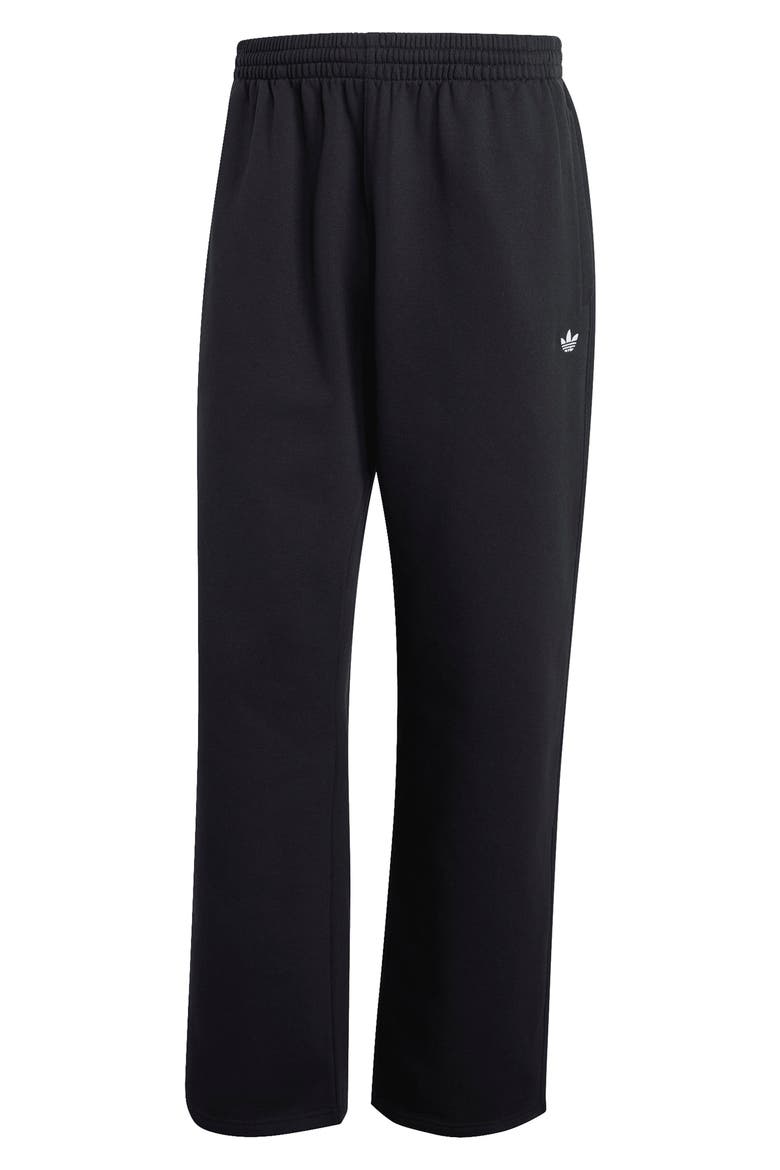 Trefoil Essentials Fleece Sweatpants, Alternate, color, BLACK