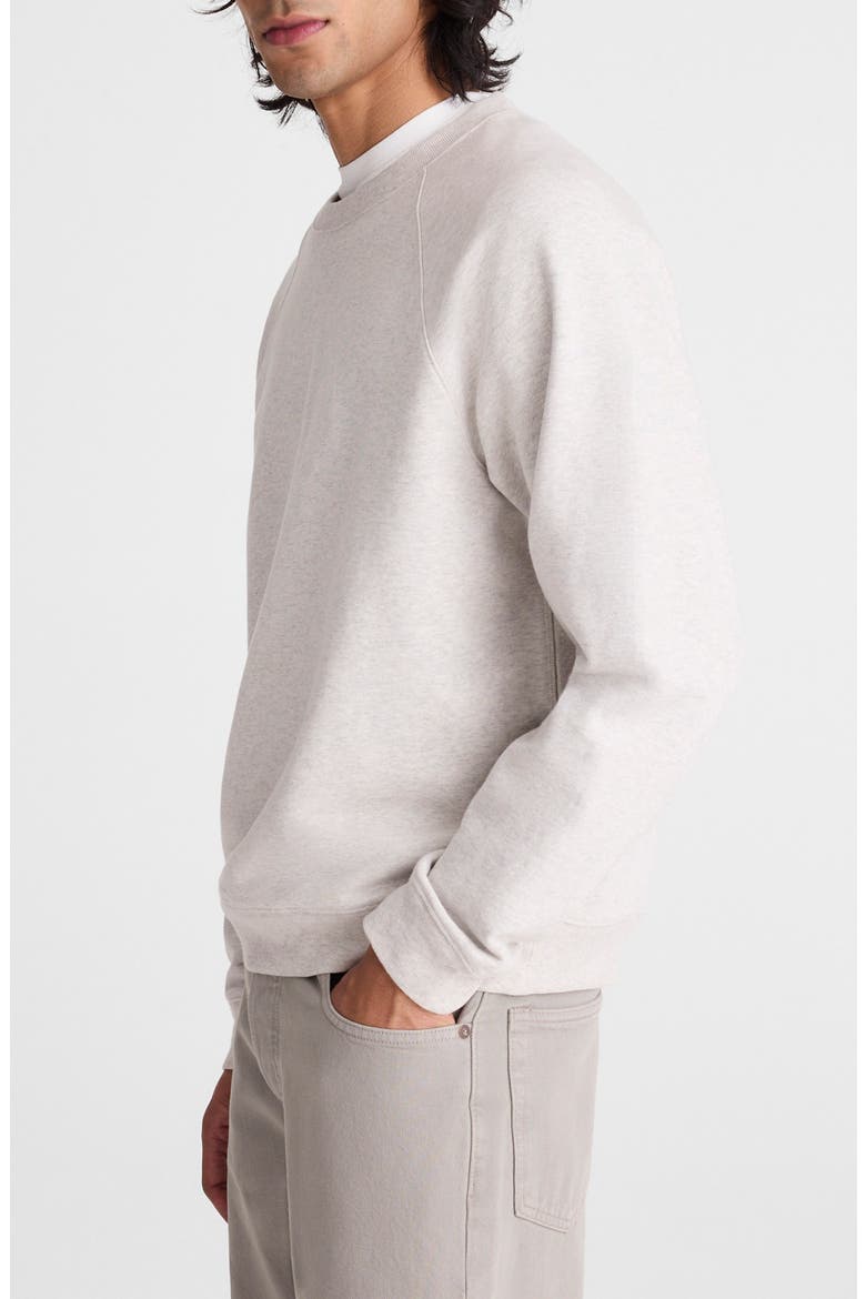 Crewneck Loopback Terry Sweatshirt, Alternate, color, HEATHER GREY
