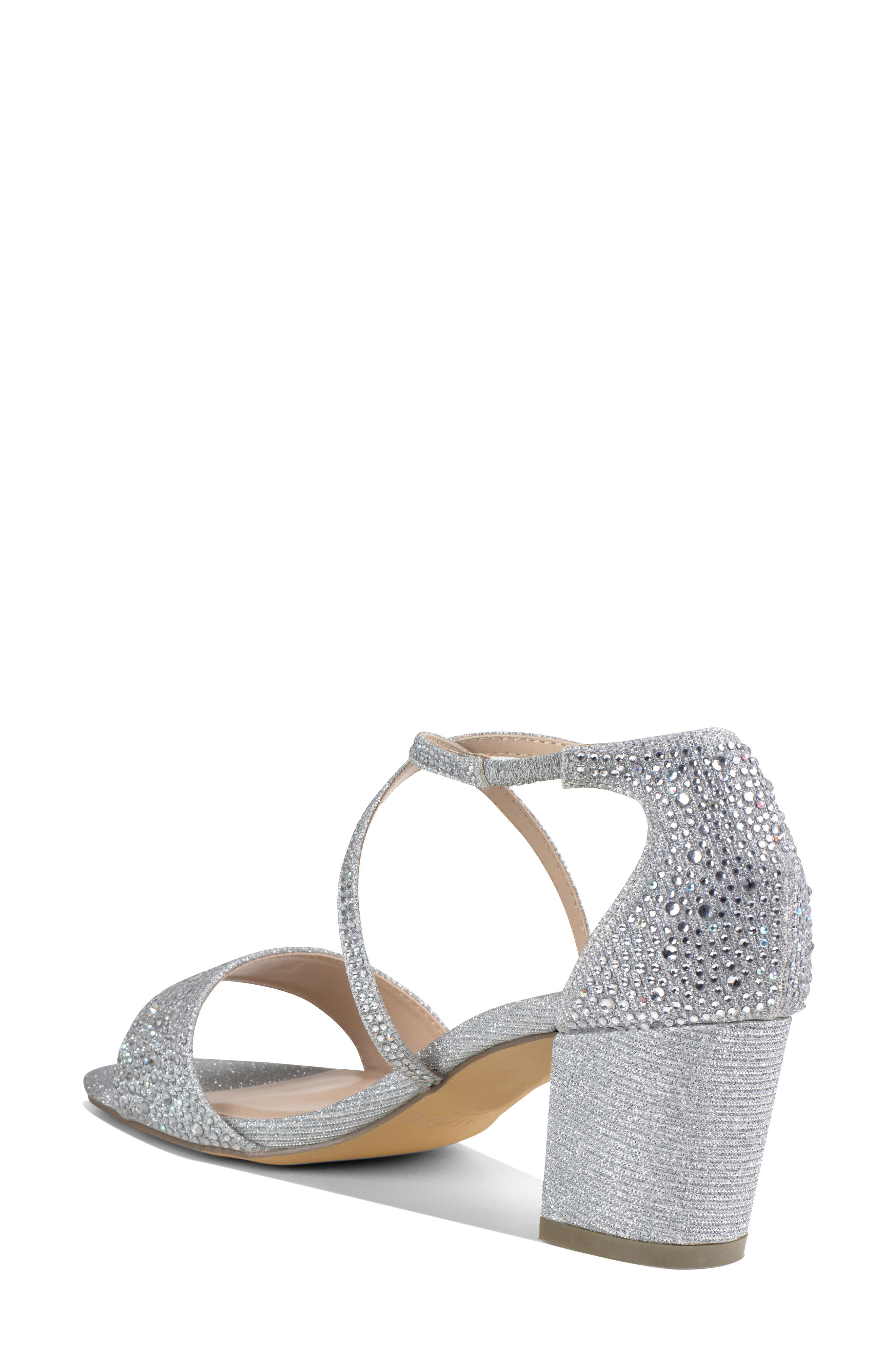 Ines Block Heel Sandal, Alternate, color, SILVER