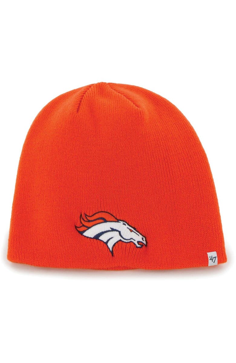 '47 Men's '47 Orange Denver Broncos Secondary Logo Knit Beanie, Main, color,