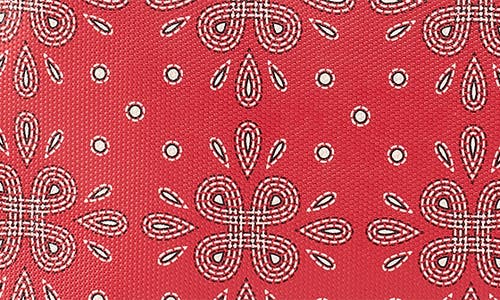 Hobo Vida Coated Canvas Wristlet In Red Journey Bandana