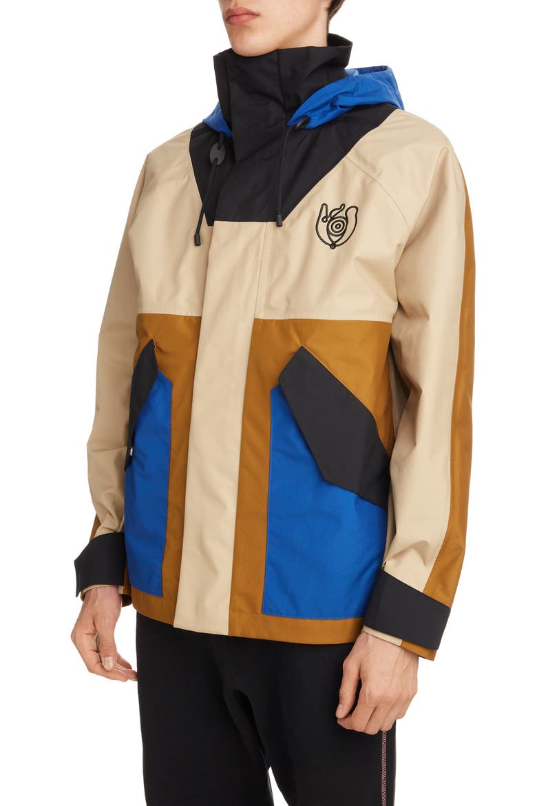 Colorblock Hooded Parka, Alternate, color, BEIGE/CAMEL