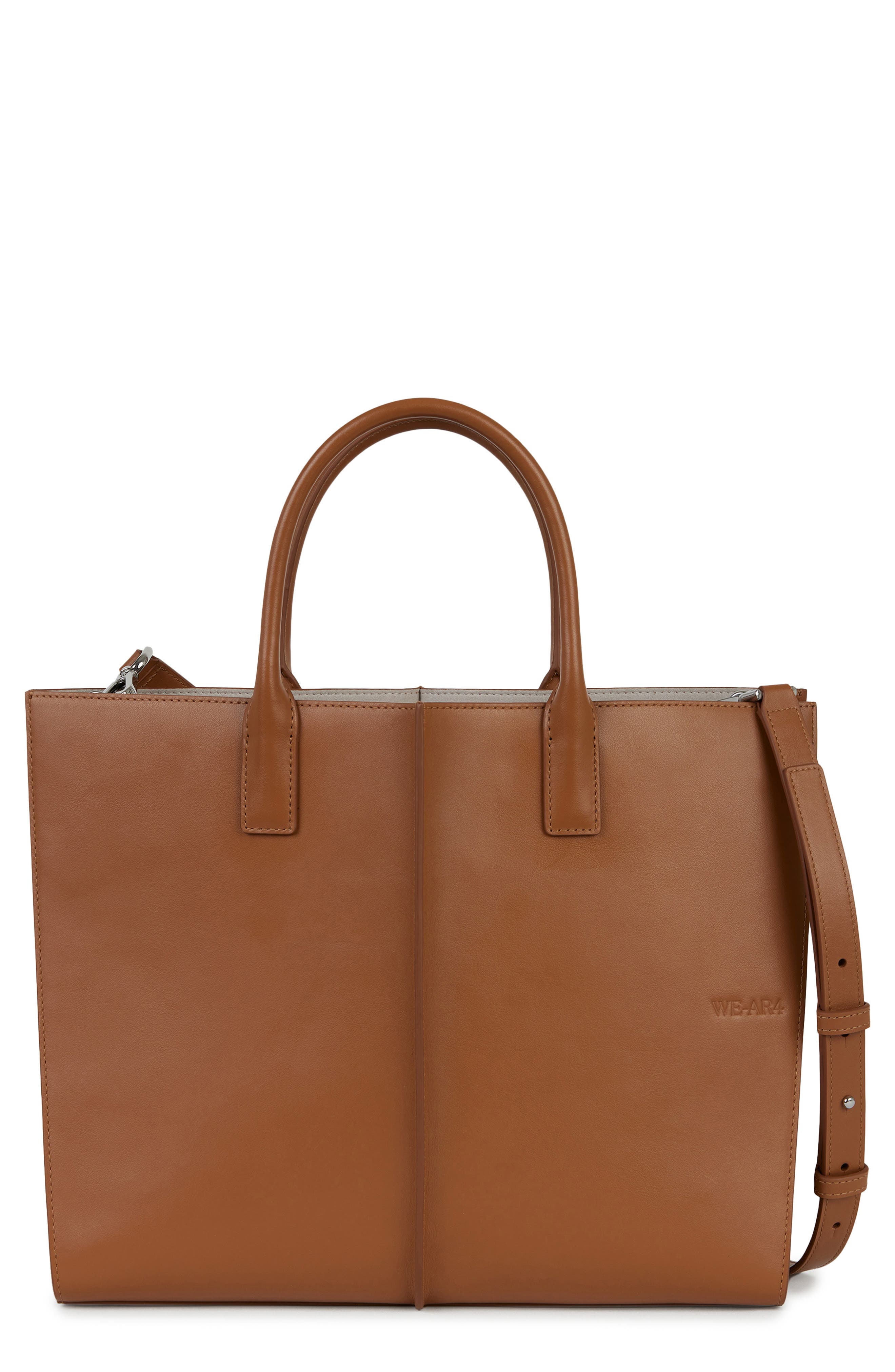 WE-AR4 The Industry Leather Tote in Acorn 